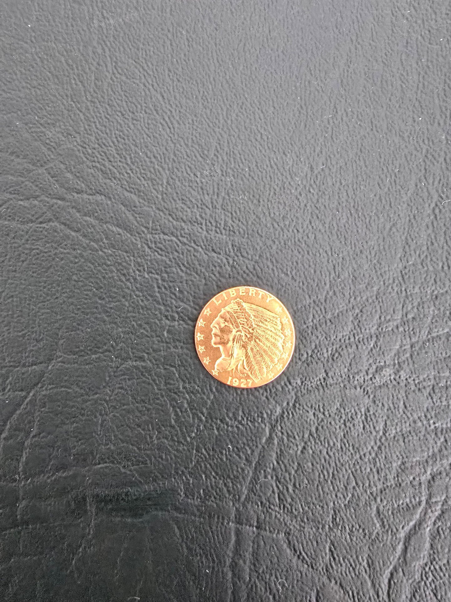 1927 Gold 2.5 Indian Head Quarter